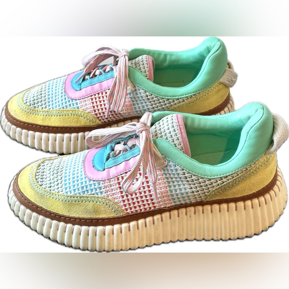 Chelsea & Violet Multicolor Mesh Platform Sneakers